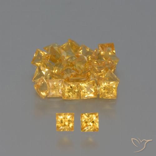 3,28 ct natürliche gelber Saphir-Edelsteine, Quadrat, VVS-VS