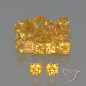 3,28 ct natürliche gelber Saphir-Edelsteine, Quadrat, VVS-VS