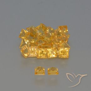 3,28 ct natürliche gelber Saphir-Edelsteine, Quadrat, VVS-VS
