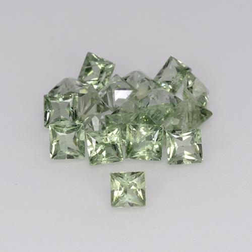 2,35 ct natürliche hellgrün Saphir-Edelsteine, Quadrat, VVS-VS