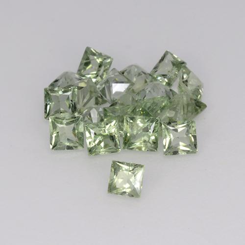 2,35 ct natürliche hellgrün Saphir-Edelsteine, Quadrat, VVS-VS