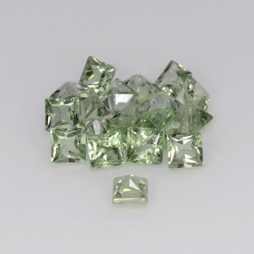 2,35 ct natürliche hellgrün Saphir-Edelsteine, Quadrat, VVS-VS