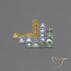 3.14 ct natürliche Mehrfarbig Saphir-Edelsteine, Quadrat, VVS-VS