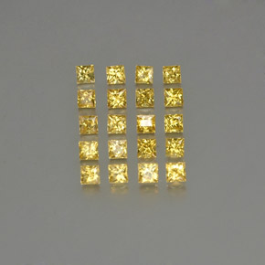  ct natürliche Gold Saphir-Edelsteine, Quadrat, VVS-VS