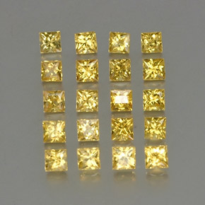  ct natürliche Gold Saphir-Edelsteine, Quadrat, VVS-VS