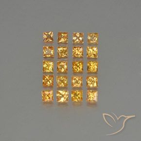 3.04 ct natürliche Orange-Gold Saphir-Edelsteine, Quadrat, VVS-VS
