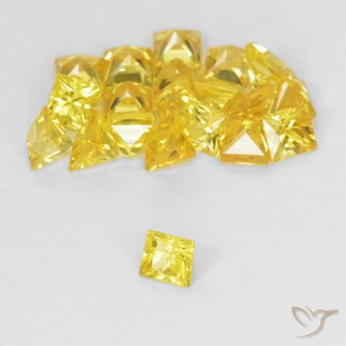 2.53 ct natürliche Golden Saphir-Edelsteine, Quadrat, VVS-VS