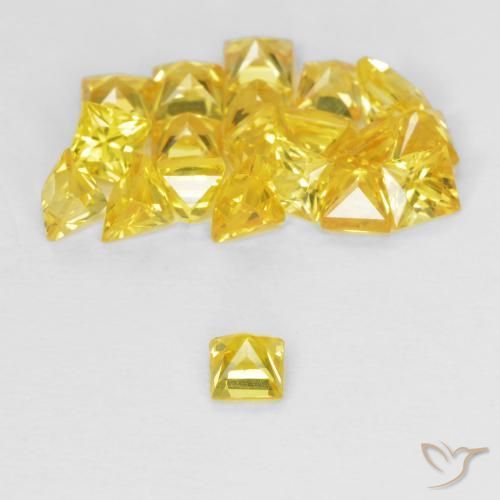 2.53 ct natürliche Golden Saphir-Edelsteine, Quadrat, VVS-VS