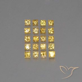 2,46 ct natürliche gelber Saphir-Edelsteine, Quadrat, VVS-VS