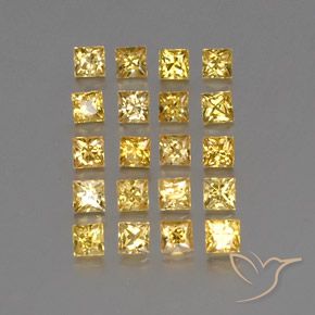 2,46 ct natürliche gelber Saphir-Edelsteine, Quadrat, VVS-VS