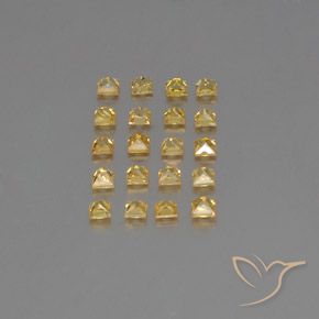 2,46 ct natürliche gelber Saphir-Edelsteine, Quadrat, VVS-VS