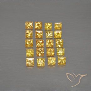 3.03ctw Natürlicher Golden Saphir, Quadrat, VVS-VS
