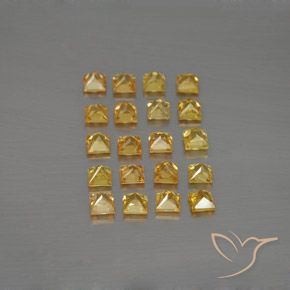 3.03 ct natürliche Golden Saphir-Edelsteine, Quadrat, VVS-VS