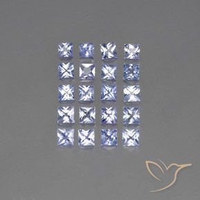 2.87 ct natürliche Pastellblau Saphir-Edelsteine, Quadrat, VVS-VS