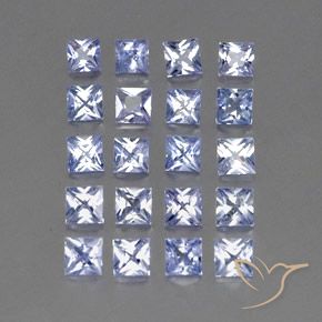 2.87 ct natürliche Pastellblau Saphir-Edelsteine, Quadrat, VVS-VS