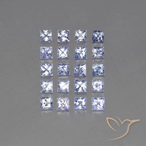 3.22ctw Natürlicher Pastellblau Saphir, Quadrat, VVS-VS
