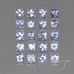 3.22 ct natürliche Pastellblau Saphir-Edelsteine, Quadrat, VVS-VS