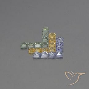 2.78 ct natürliche Mehrfarbig Saphir-Edelsteine, Quadrat, VVS-VS