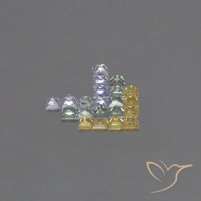 2.84 ct natürliche Mehrfarbig Saphir-Edelsteine, Quadrat, VVS-VS