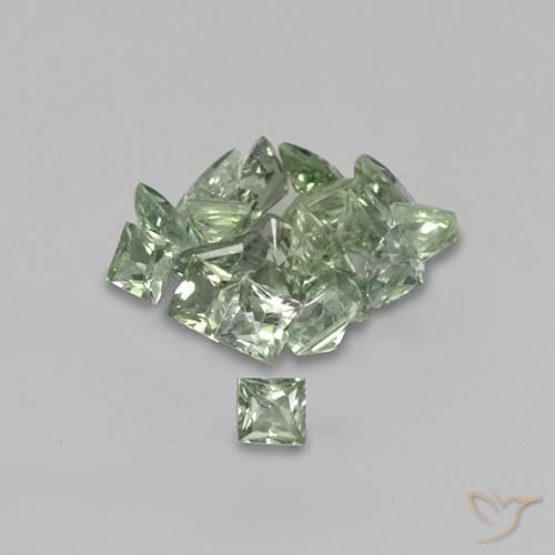 2.30 ct natürliche Helles Meeresgrün Saphir-Edelsteine, Quadrat, VVS-VS