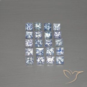 3.13ctw Natürlicher hellviolett-blau Saphir, Quadrat, VVS-VS