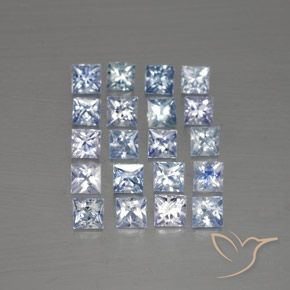 3.13 ct natürliche hellviolett-blau Saphir-Edelsteine, Quadrat, VVS-VS