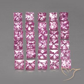 5.00 ct natürliche Intensives Rosa Saphir-Edelsteine, Quadrat, VVS-VS