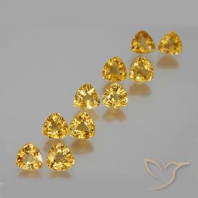 4.77 ct natürliche Golden Saphir-Edelsteine, Trillion, VVS-VS