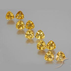 4.77 ct natürliche Golden Saphir-Edelsteine, Trillion, VVS-VS