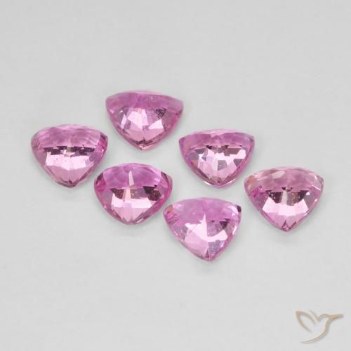 1.79 ct natürliche Sehr helles Rosa Saphir-Edelsteine, Trillion, VS