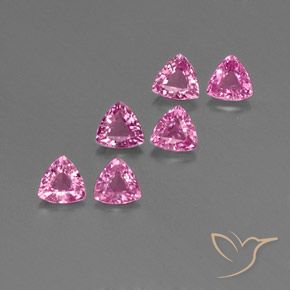 1.60 ct natürliche Königslila Rosa Saphir-Edelsteine, Trillion, VS