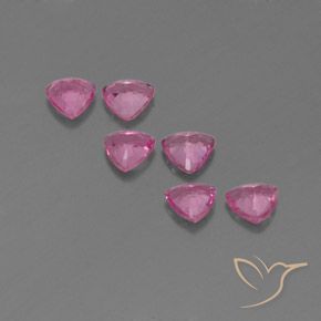 1.60 ct natürliche Königslila Rosa Saphir-Edelsteine, Trillion, VS