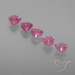1.53 ct natürliche Mittelrosa Saphir-Edelsteine, Trillion, VS