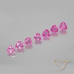 1.73 ct natürliche Intensives Rosa Saphir-Edelsteine, Trillion, VS