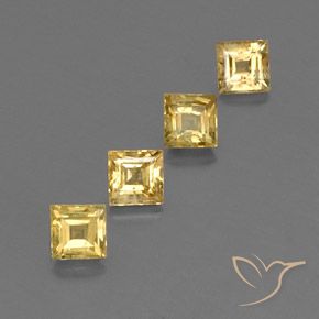 2.24 ct natürliche gold-orange Saphir-Edelsteine, Quadrat, VS