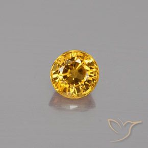 0.66ct Natürlicher Golden Saphir, Runden, VS