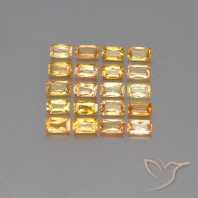 6.80 ct natürliche Orange-Gold Saphir-Edelsteine, Oktagonschliff, VS-SI