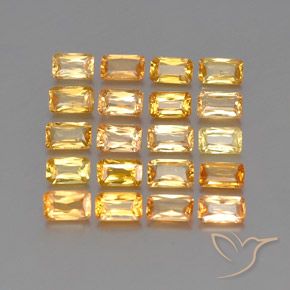 6.80 ct natürliche Orange-Gold Saphir-Edelsteine, Oktagonschliff, VS-SI