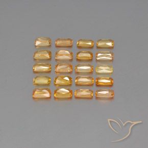 6.80 ct natürliche Orange-Gold Saphir-Edelsteine, Oktagonschliff, VS-SI