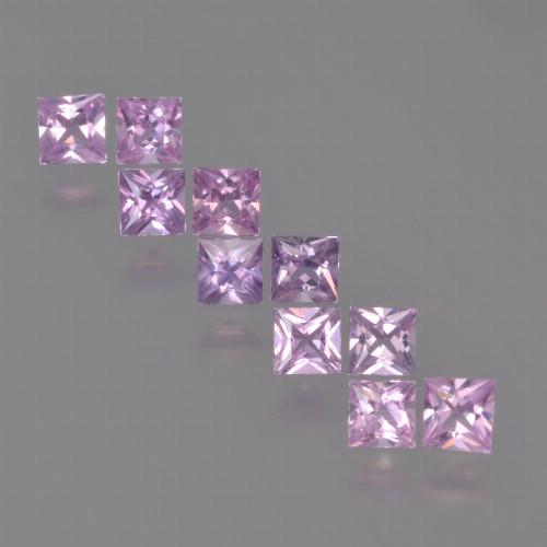 1,36 ct natürliche Rosapurpur Saphir-Edelsteine, Quadrat, VVS-VS