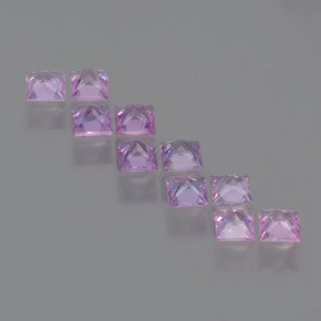 1,36 ct natürliche Rosapurpur Saphir-Edelsteine, Quadrat, VVS-VS