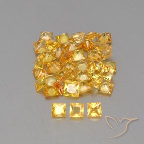 4.73ctw Natürlicher Golden Saphir, Quadrat, VVS-VS
