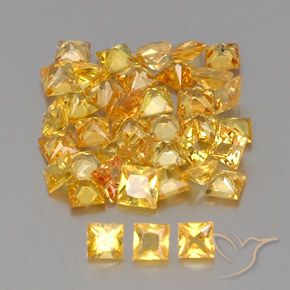 4.73 ct natürliche Golden Saphir-Edelsteine, Quadrat, VVS-VS