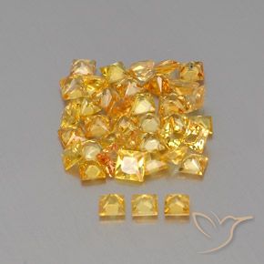 4.73 ct natürliche Golden Saphir-Edelsteine, Quadrat, VVS-VS