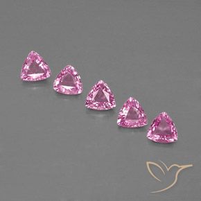 1.29 ct natürliche tiefrosa Saphir-Edelsteine, Trillion, VVS-VS