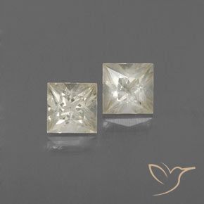 0.96ctw Natürlicher hellgelb Saphir, Quadrat, VVS-VS