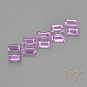 1.30 ct natürliche Mittleres Rosa-Lila Saphir-Edelsteine, Baguette, VS