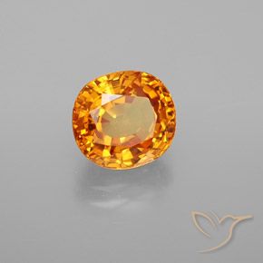 9,17 ctw natürlicher hellorange Saphir, Oval, VS-SI