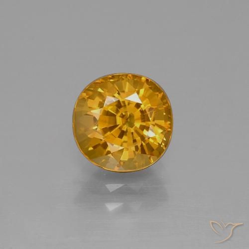 2.27ct Natürlicher Mittel Orange-Gold Saphir, Oval, VS