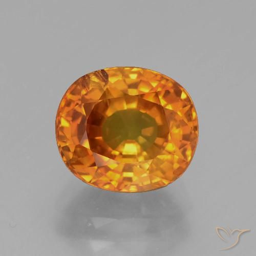 3.06ct Natürlicher hellorange Saphir, Oval, VS-SI